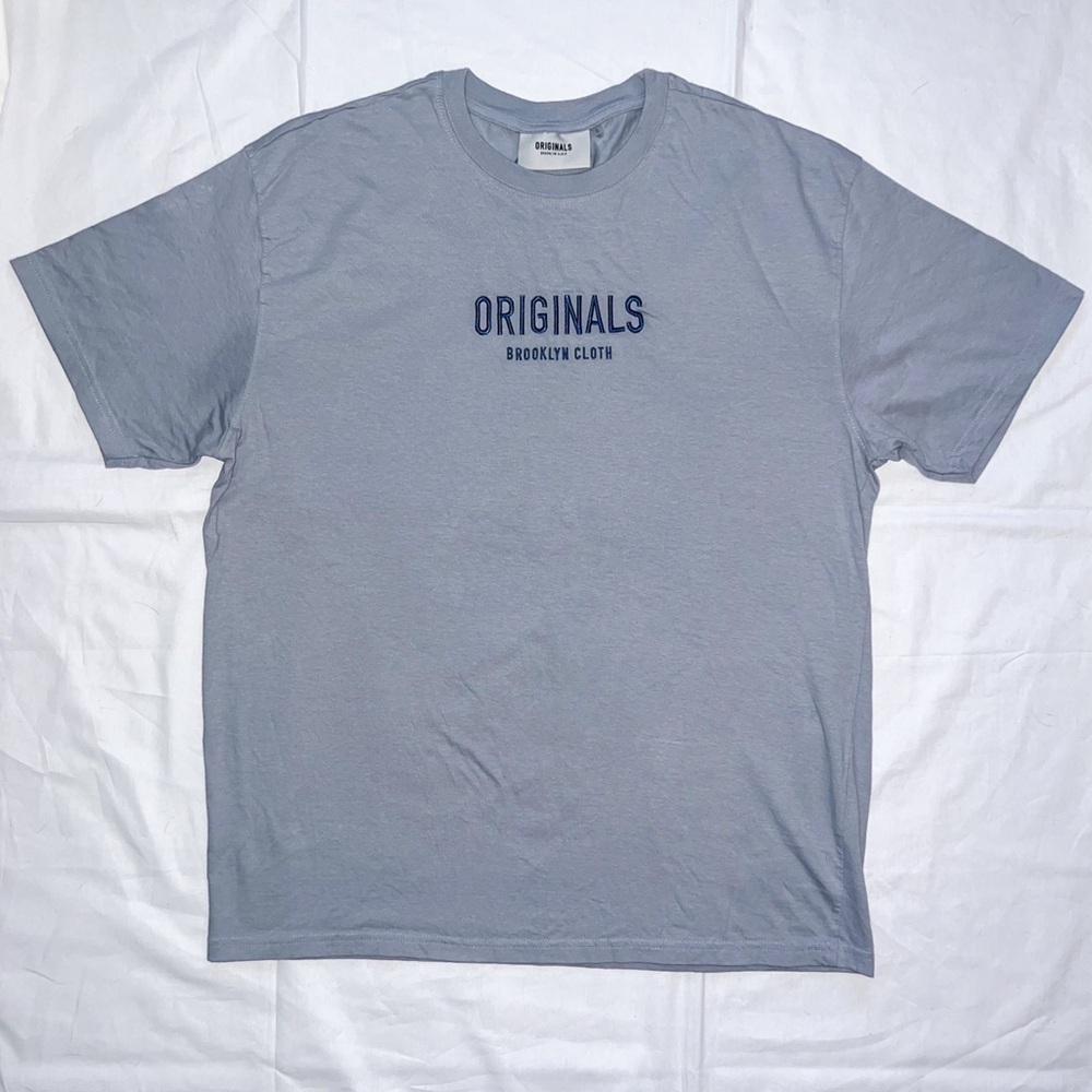 Brooklyn Cloth Originals Center Chest Tonal Embroidery Tee, Size L